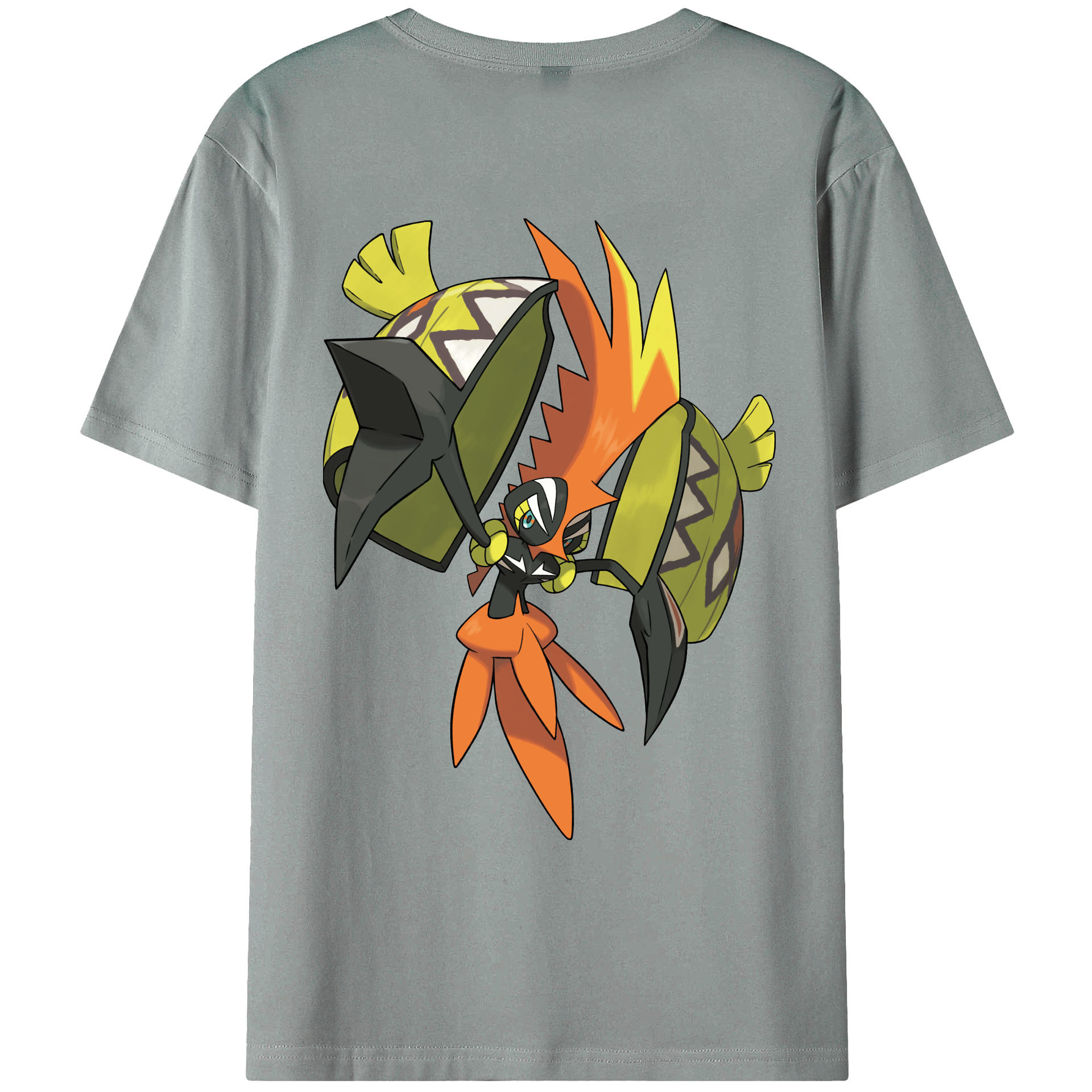 （画像用） ポケットモンスター Pokémon 綿100％ メンズ半袖Tシャツ（バックプリント） 通気性